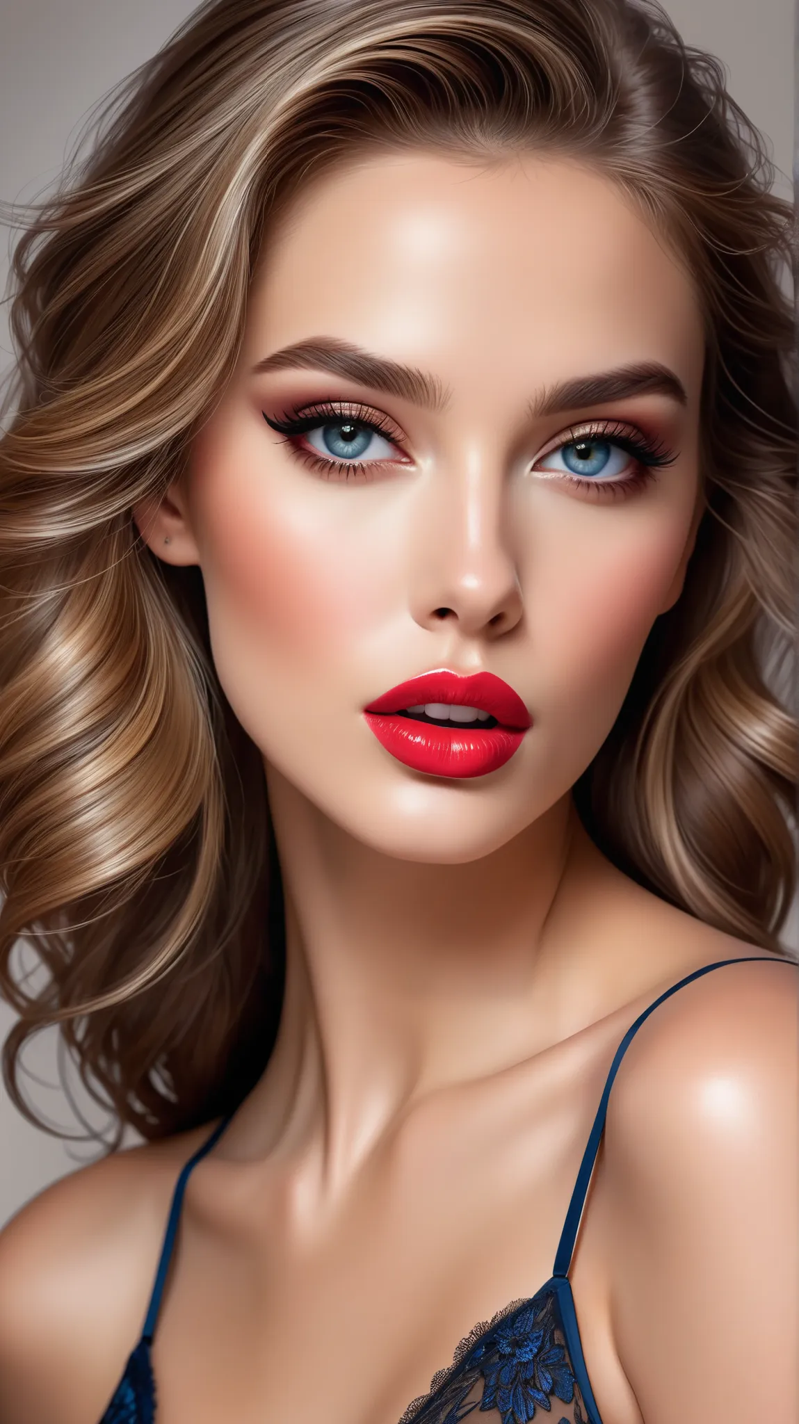 best quality,high resolution,Fashion Illustration,Elegant Model,Beautiful and delicate eyes,Detailed lips and face,Stylish glamour,Track laying,bright colors, dark underwear,Gorgeous accessories,Professional studio lighting,Ultrafine coating,Realistic text...