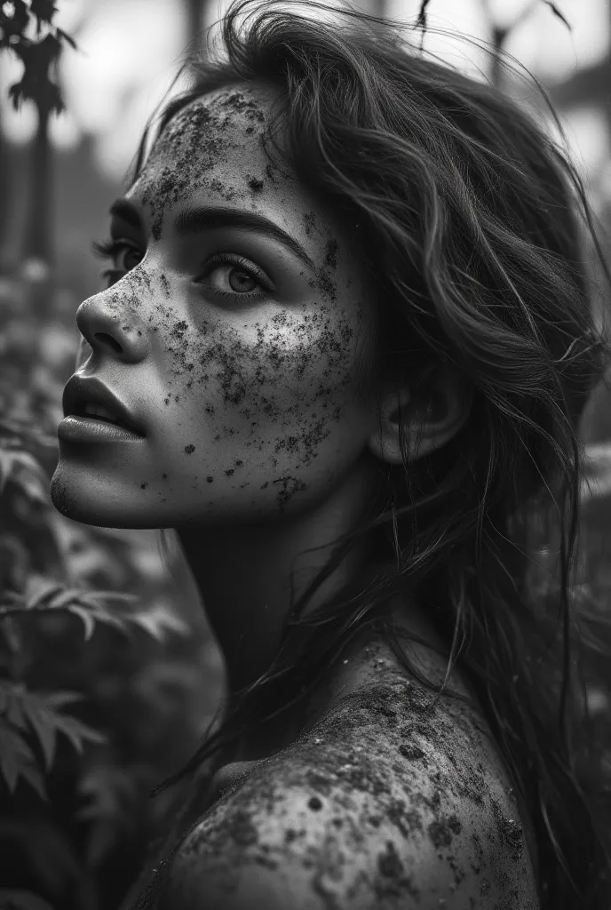 Raw, visceral monochrome chaos. Her body—a storm of motion-blurred limbs and wind-tossed hair—emerges from a New Zealand wilderness of tangled ferns and mud. Boon’s unflinching lens captures her face in stark focus: dirt-streaked cheeks, eyes blazing with ...