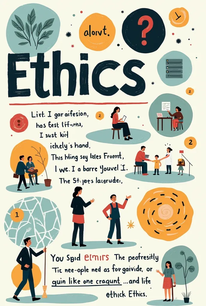 Create a creative and meaningful poster that expresses your personal understanding of ethics and its importance in daily life.

Theme & Concept:
Your poster should visually represent your definition and understanding of ethics.
Use words, images, and symbo...