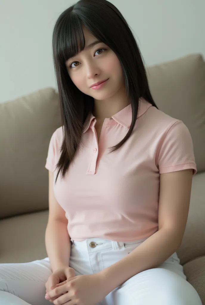 masterpiece, best quality,ultra-detailed,extremely detailed,4K,8K, best quality,beautiful,ultra detailled body,high resolution,Perfect Pixel,Realistic,photo quality,Detailed skin,25-years old japanese girl,(tight white denim pants:1.2),black hair,long stra...