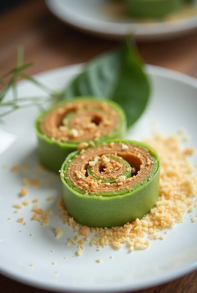 Plating of Dadar Gulung, a single portion, with good plating techniques!