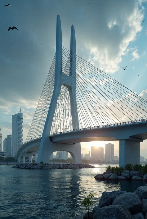 Portrait image of Lekki bridge in lagos