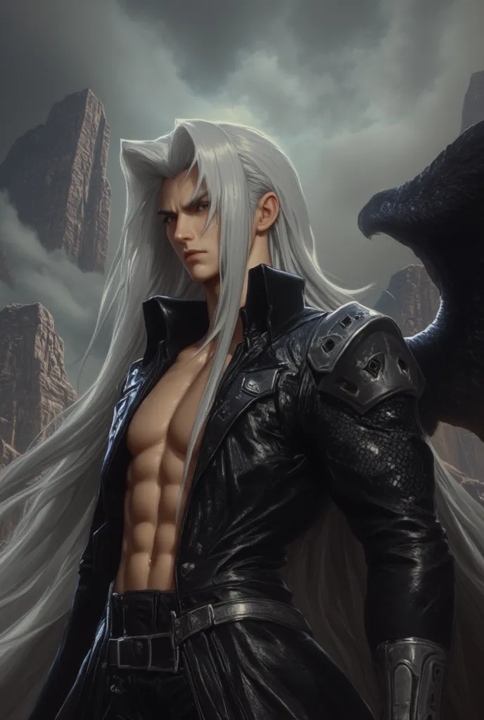 Realistic illustration of sephiroth 