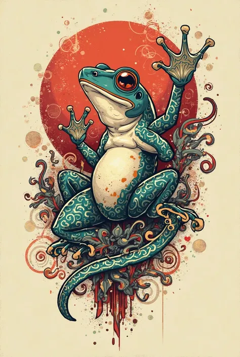 Frog japonese tattoo