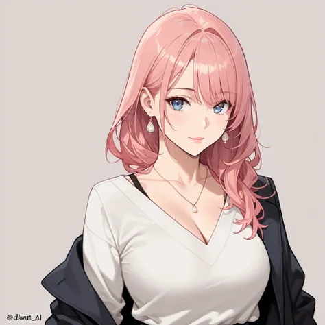 ultra-detailed,(best quality),((masterpiece)),(   highres),original,extremely, soft, faint lines and a light color palette to create a dreamlike and fragile appearance, 1girl, solo, adult woman, pink hair, long hair, 