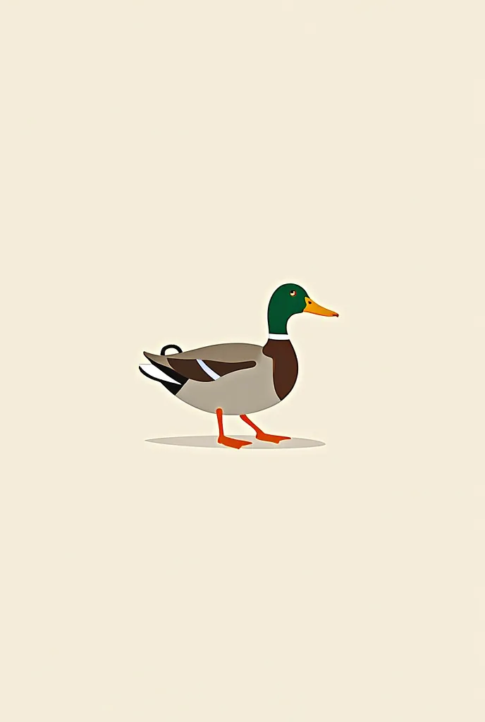 Animated mallard duck outline