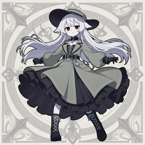 Charon is a short girl with gray skin. Her droopy eyes tend to have a similar gray color and a vague and emotionless look. Charon has fringed silver hair that covers her ears;  on the back , they are tied in two thin marias-chiquinhas, to the ground.

Char...