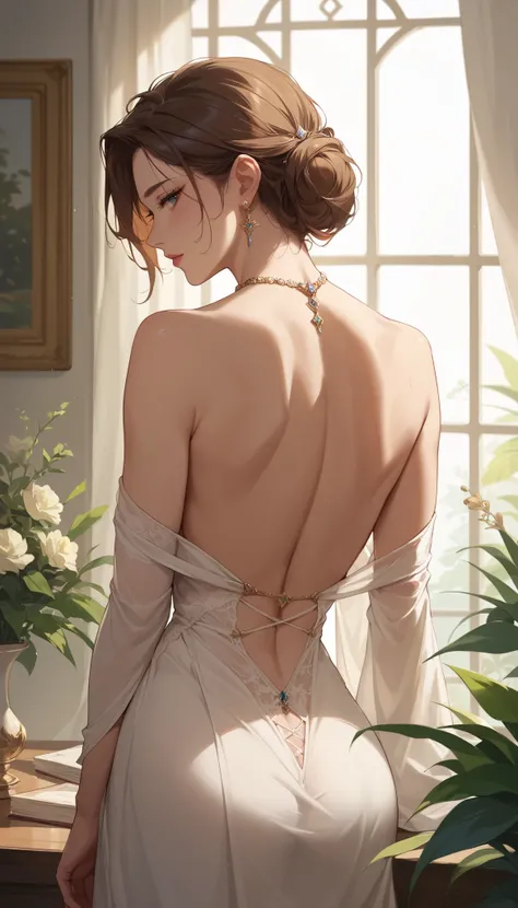 (( best quality)), ((masterpiece)), ( details), 1 girl, sexy,all back hair