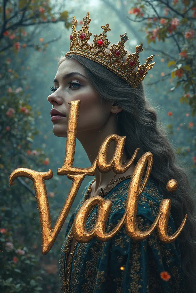 Word La Vali with a queen's crown

