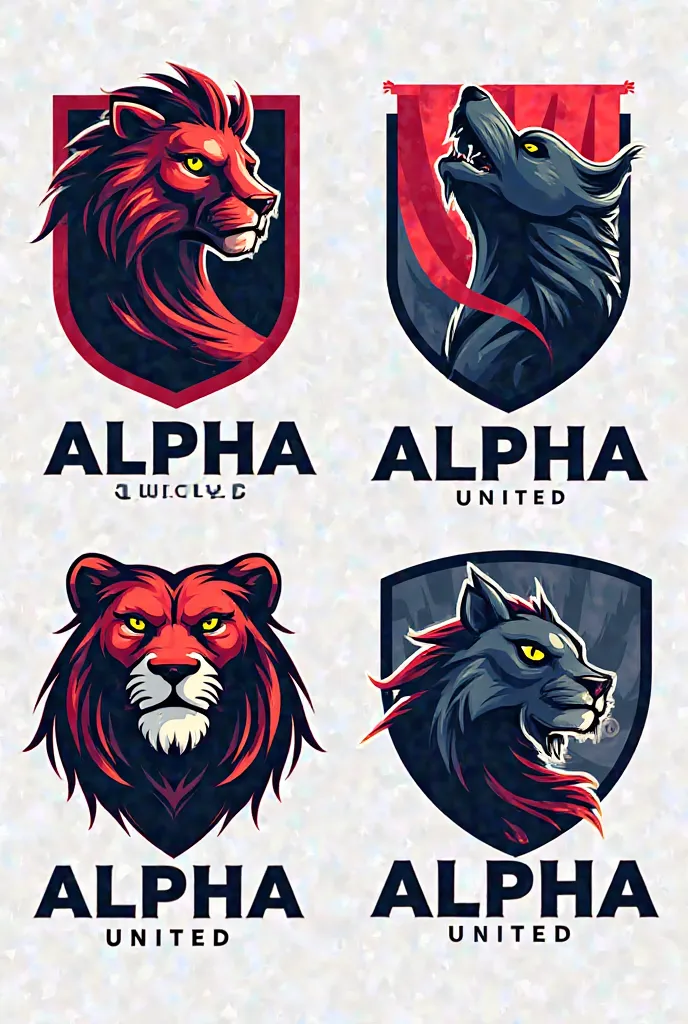 Make soccer team logos that come to mind with the name Alpha United