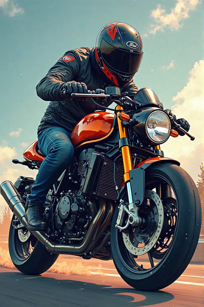 Create a magazine that says this
"The revolution is coming in the world of motorcycles! We are excited to present our magazine, where the passion for motorcycles meets digital illustration 

On our pages, you will find:

- News and trends in the world of m...