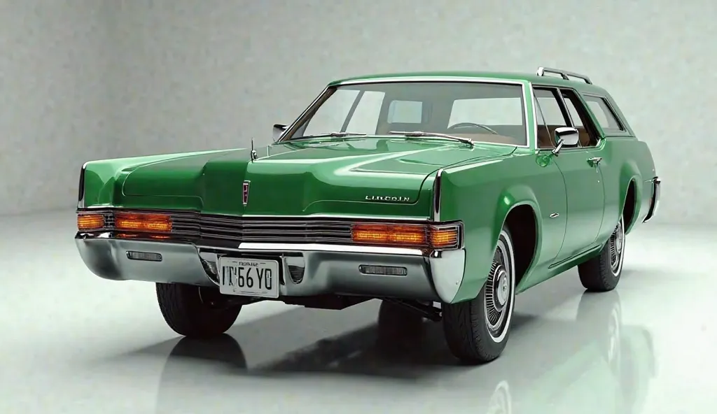       A mesmerizing 3D render of the 1970(Lincoln Navigator) showcased in a captivating( Green )that demands attention. The only (Back right side)of the vehicle features advanced bright Orange lights, enhancing visibility and embodying innovation. The slee...