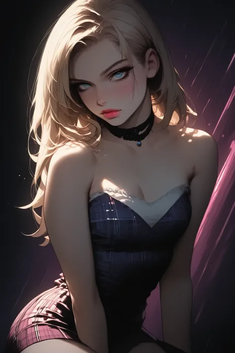 1girl, sexy girl, pigtails, cute face, gorgeous, cute, pretty, pretty face, pale skin, freckles, blond hair, blue eyes, full shiny lips, big lips, thick lips, parted lips, light pink lipgloss, mascara, skinny thighs, body, , innocent look, young face, p...