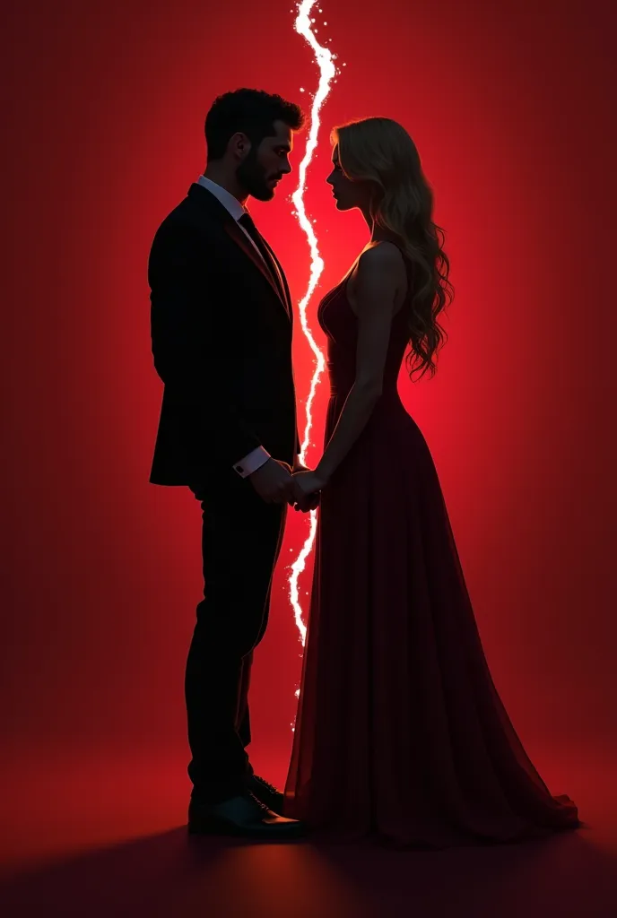 Modern novel tagged “cheating”:
 Maroon background, broken ring, double shadow of male and female silhouette.  The silhouette of a brutal muscular man of European appearance, female silhouette of European appearance, blonde 