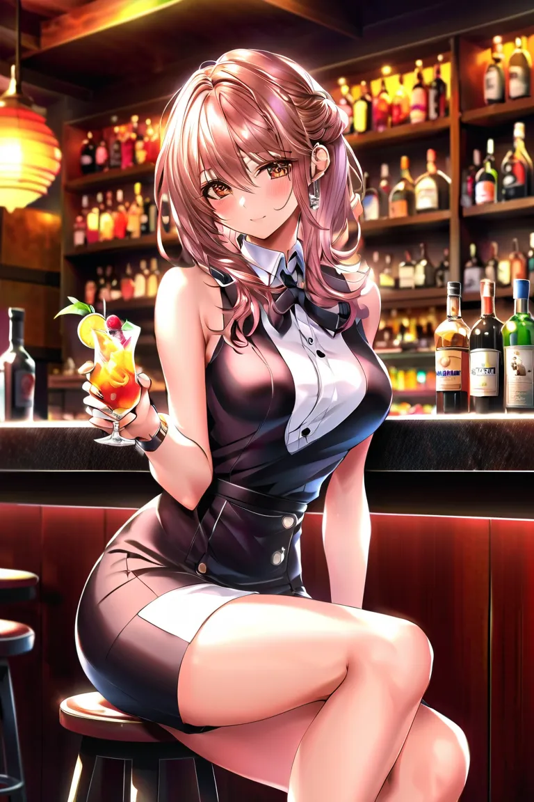 (Top Quality:1.2,  anime artwork ,  anime style,  studio anime , very well detailed,  latest, vibrant, anime coloring, High Contrast,  masterpiece:1.2, Top Quality, Aesthetics at its best), brown hair, beautiful thighs,   Perfect body lines, skin with atte...