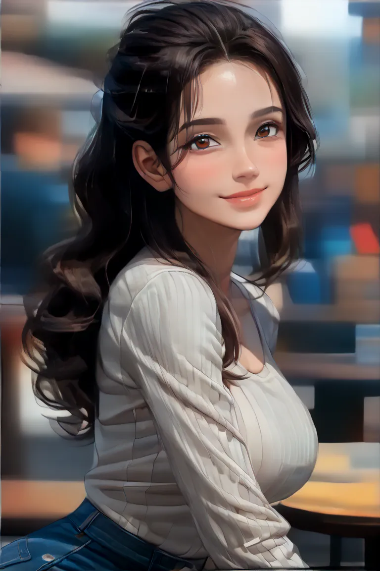 score_9, score_8_up, score_7_up,source_anime, high res image,masterpiece,best quality,cute face,clear skin,shiny hair,
BREAK,
(1 woman, solo:1.5),
BREAK,
((dark brown:1.2) semi-long hair:0.6),beautiful eyes,(brown eyes:1.4),big breasts,Loose and fluffy hai...