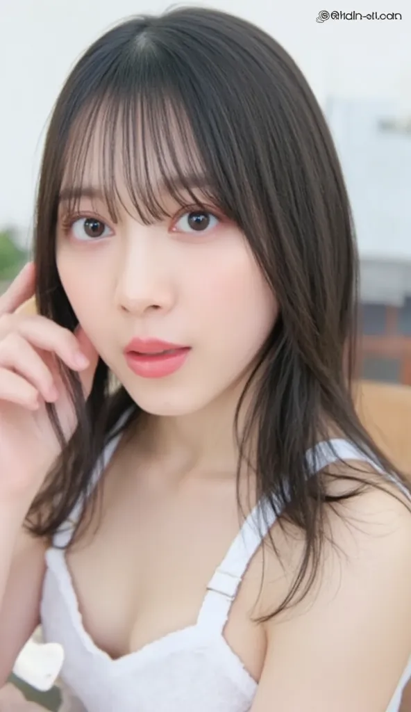 young Japanese female idols wearing white bras, complicated details, sharp concentration, Alone, 1 girl, Focus on Your FACE, face staring at a photo, looking at the camera, pale skin, detailed face,  detail eyes,  seductive eyes,  natural makeup ,
(open yo...