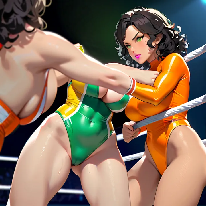 Masterpiece, hd, High Resolution, high quality, Best Quality, super Detailed. solo character alone, multiple views. female wrestling art.
{{(A 50-years-old lady_milf_citizen:(appearance: brown_tanned_skin. Black-curly_hair. Beautiful-light_brown-eyes. Beau...