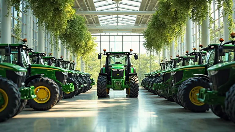 The why farmers are Tractors green colour   showroom