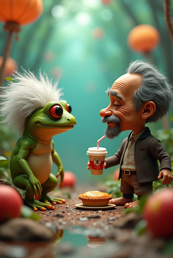 frog apple pie vs frog boba tea, einstein vs dwayne