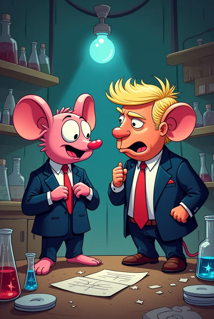 Musk and Trump as Pinky and Brain