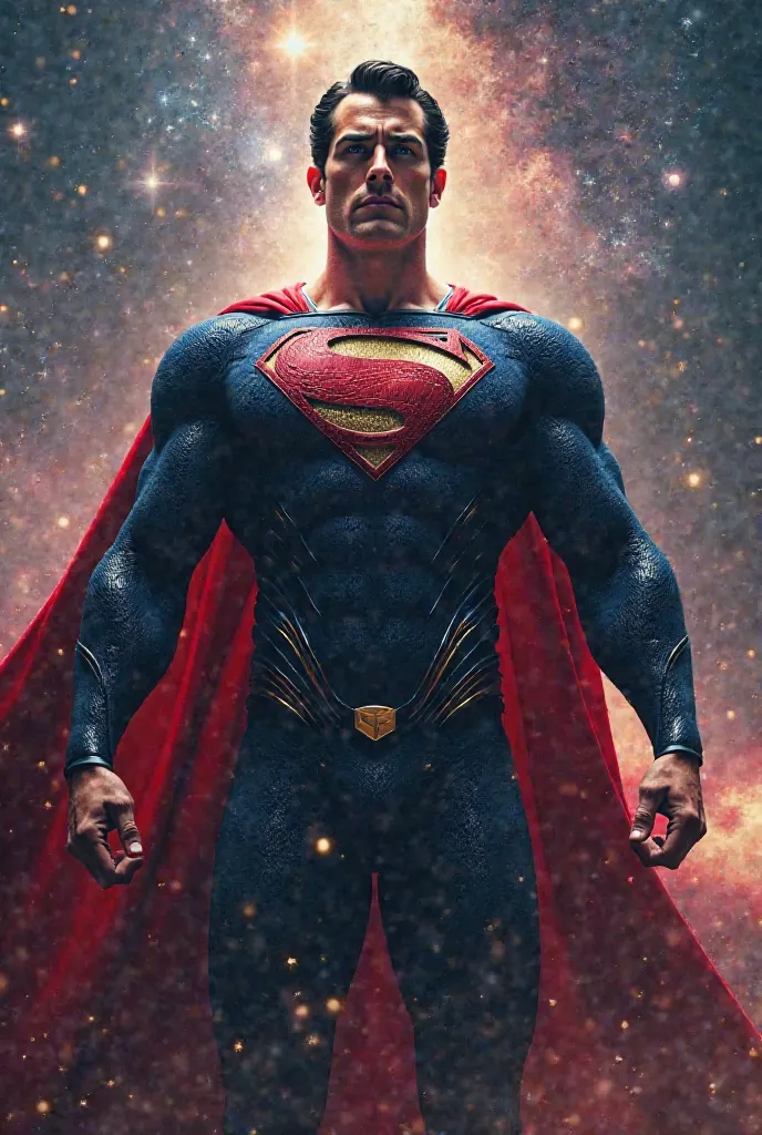 Make a Superman movie poster in space