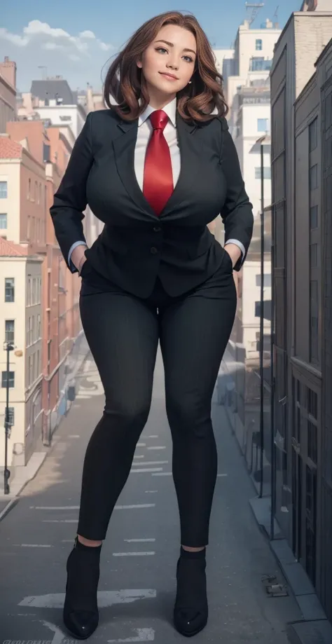 100 km tall giga giantic, curvy bbw women with a beautiful smile, bigger than a giant city, curvaceous figure, massive beast, and very long bright vivid red hair, hair length reaching knees, with a curvaceous hourglass figure and massive natural breasts. w...