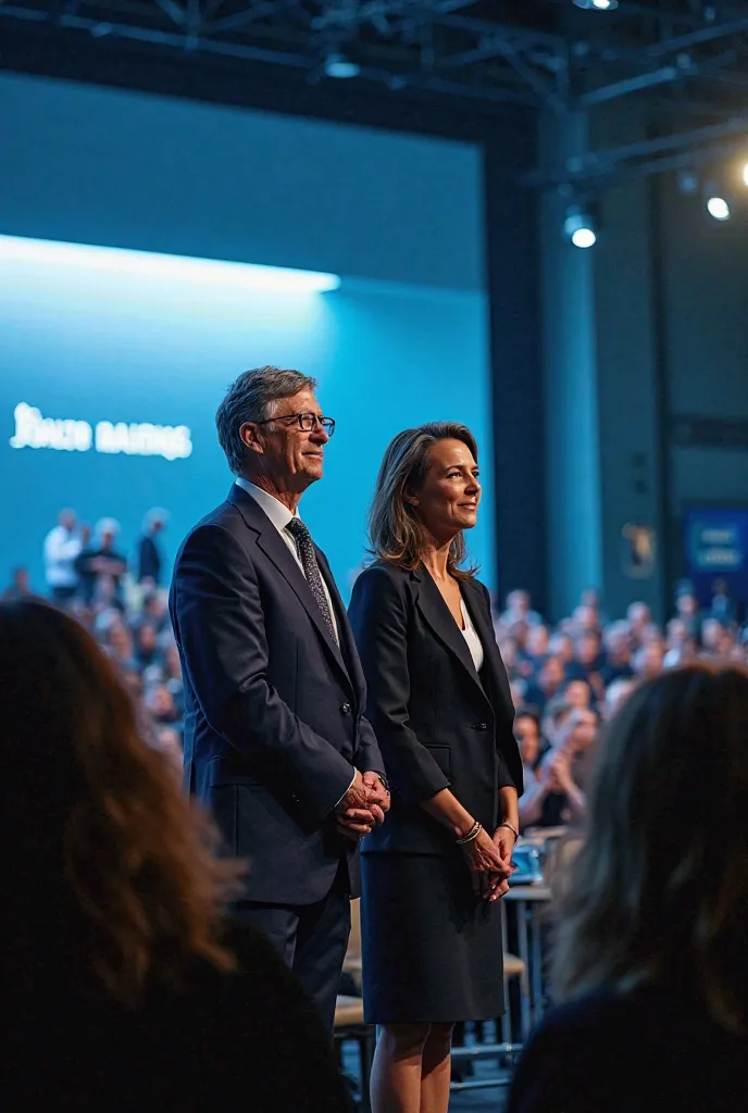 . Bill Gates and his wife Melinda Gates "Bill & Melinda Gates Foundation" At the launch of the 