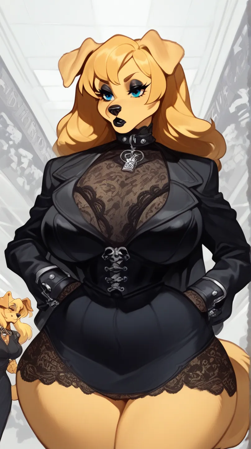 check_9, check_8_    upwards, check_7_    upwards, check_6_    upwards, check_5_    upwards, anthropomorphic furry female golden retriever, MILF (30 year old)     golden hair , Long hair,    dumb bangs, golden fur, golden body, BLUE EYES,  retriever tail  ...