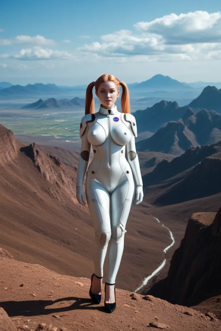 Masterpiece, best quality, amazing quality, very aesthetic, high resolution, ultra-detailed, absurdres, newest, scenery,
Astral realm, dreamlike world, surreal landscape, solo, alien seductress, long hair, bright blue eyes, fancy twintails, curvaceous, lar...