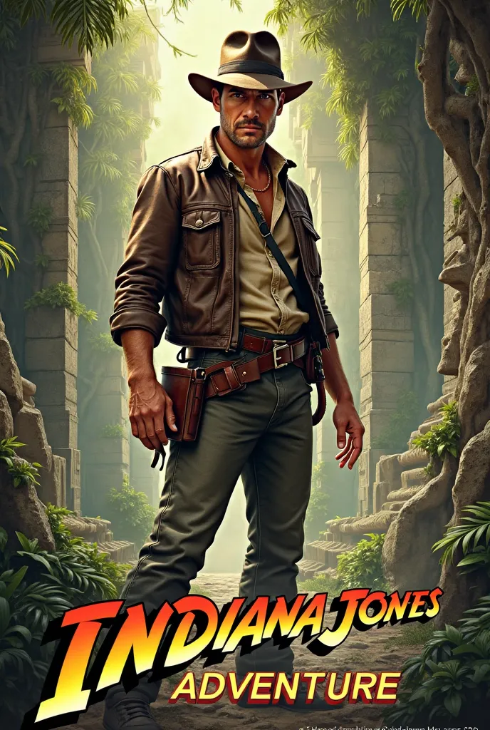 Make a poster-style image of Indiana Jones