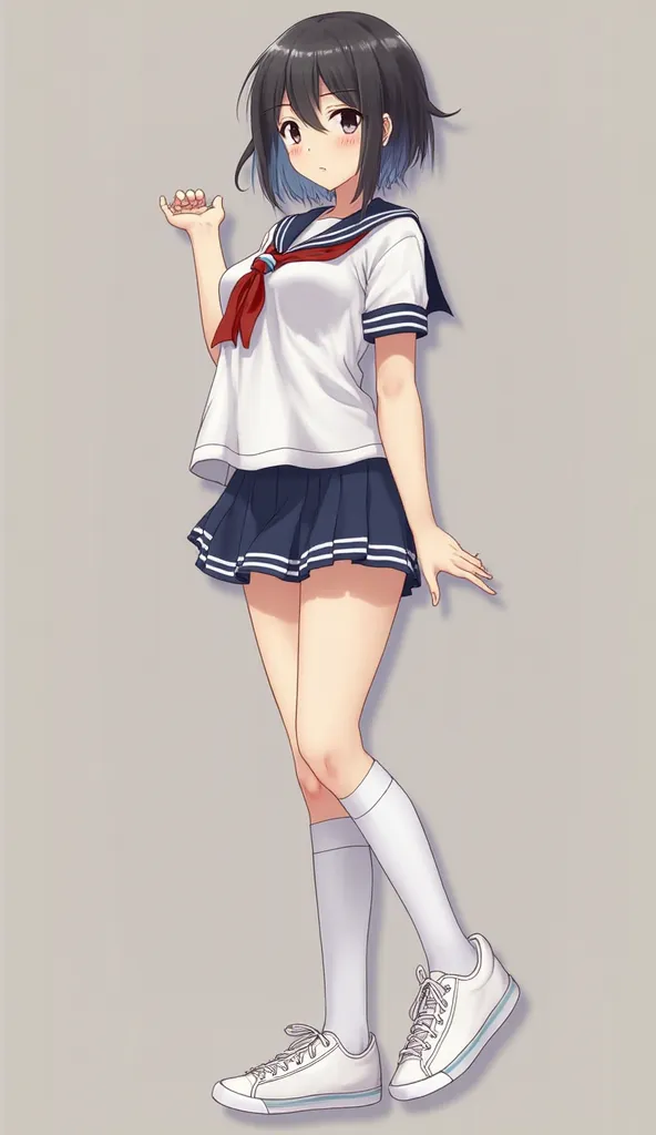    sailor suit   　  sailor suit  　Short sleeve　   red ribbon　 white 　  navy blue collar  　   high school girl　 Big Breasts 　schools　   miniskirt　 big breasts 　 ceiling　feet　   Sneakers　       pants　  white underwear　knee-high socks  　  short hair