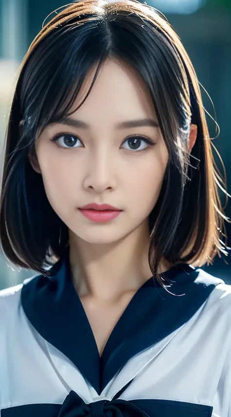 （32ｋ,high detal,high-detail、​masterpiece,Attention to detail,full body Esbian, solo,Lori：1.6),Raw photo & realistic atmosphere,beautiful dark blue eyes,Detailed mouth,Glossy lips,Detailed eyebrows,Eyes drawn in detail with soft white skin that shines in ev...