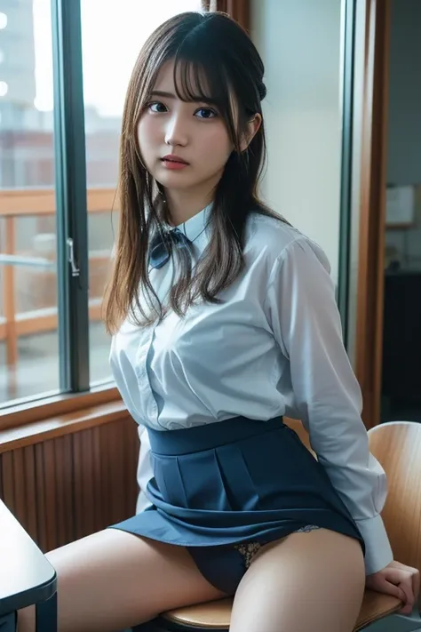 japanese cute office lady, 1girl, solo, action,
(high detailed cute face, high detailed eyes), quiet girl,
(sexy panties:1.1, voyeur style photo:1.1, Neat business attire:1.1),
updo, sharp eyes, bright office room,

BREAK
8k uhd,RAW photo,a japanese cute g...