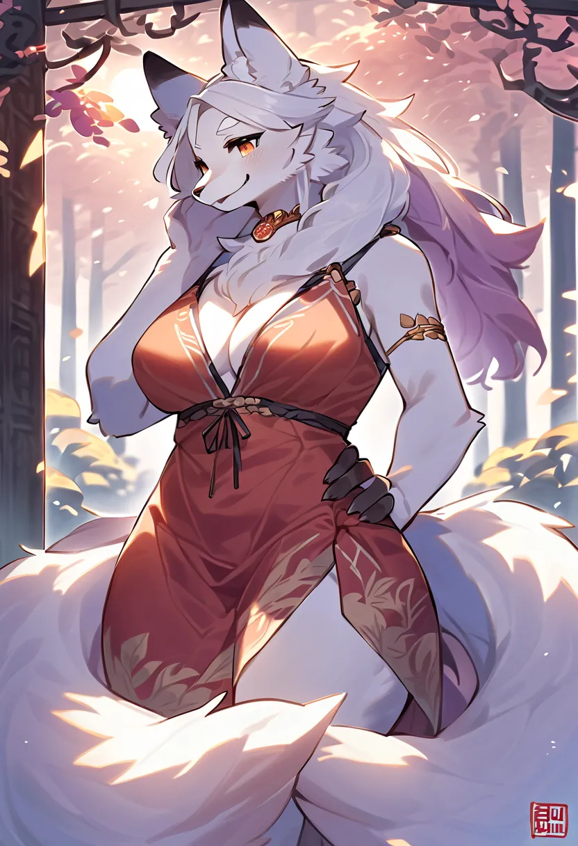 (top quality, best quality, Kawarage_Yatano, High-quality illustrations, masterpiece, perfect artwork, cinematic light and shading, 16k, 1080p, uploaded on e621)(kemono, furry, anthro, alone), 1 female, (very detailed body, face, tail, arms, hands, legs, h...