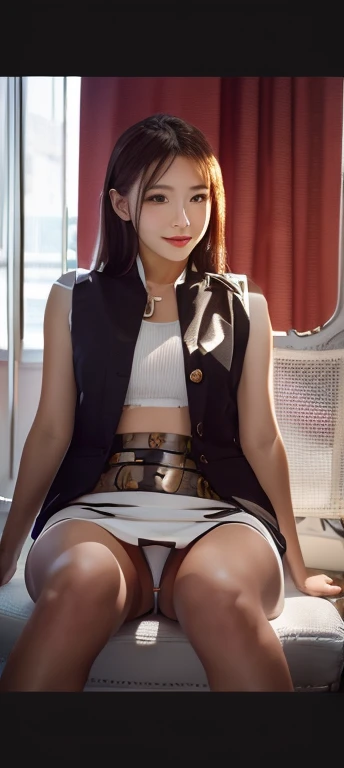 full body、The rear view is bent forward 、  office、 tight mini skirt、  officeスーツ、  officeレディ、garter belt、Beautiful Japanese Women、  hairstyle ponytail 、Bangs、smile、best quality,4K,8k,High Resolution,masterpiece,super detailed,realistic,photorealistic,photo-...