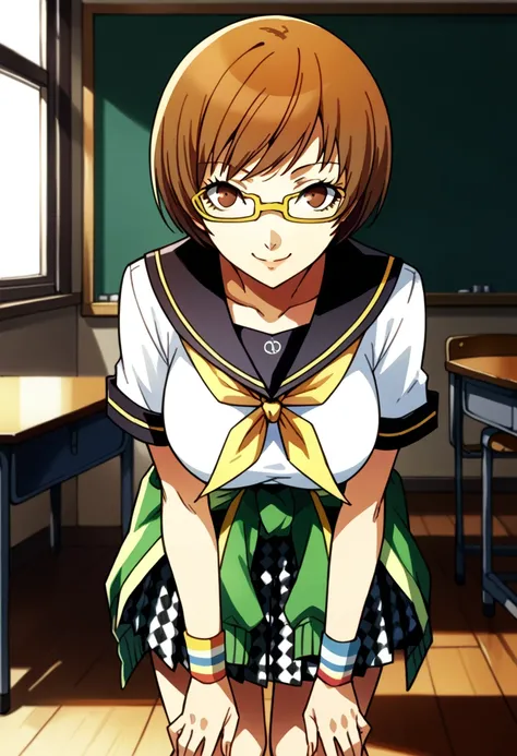 score_9, score_8_up, source_anime
1 girl, solo, cute face,
p4chie, satonaka chie, short hair, brown hair,
p4chie-sumuni, school uniform, serafuku, yasogami school uniform, neckerchief, jacket around waist, pleated skirt, houndstooth skirt, wristbands, mult...