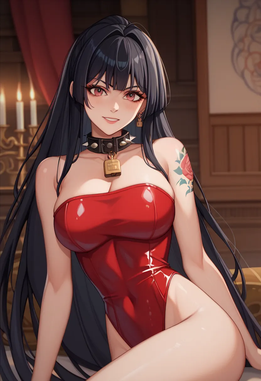 （（female、tattoo、Yamato Nadeshiko、 Japanese sword少female、 barbed collar、Lock、Big Breasts、Search Results、long hair、Ancient Colosseum、slave warrior、Warrior、leotard、 black hair、 Japanese sword、Complete））、