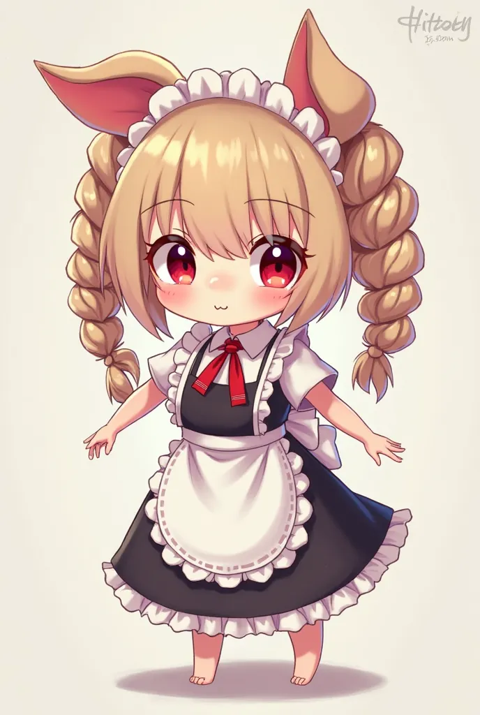 rascal, flat chest, The one with pig braids in a maid costume 