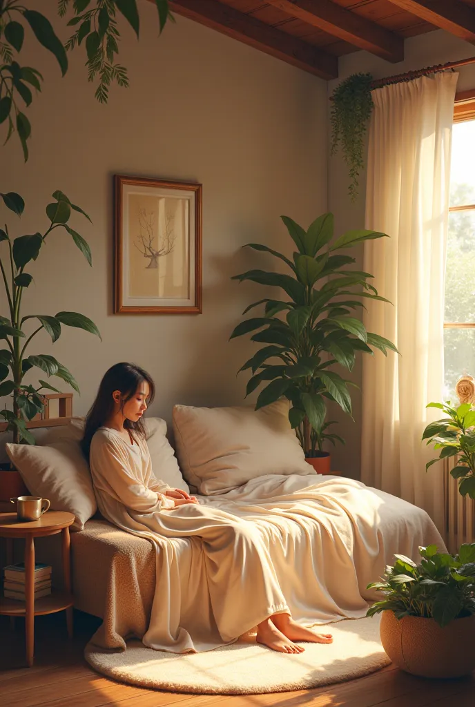 A peaceful cozy place for a girl living there