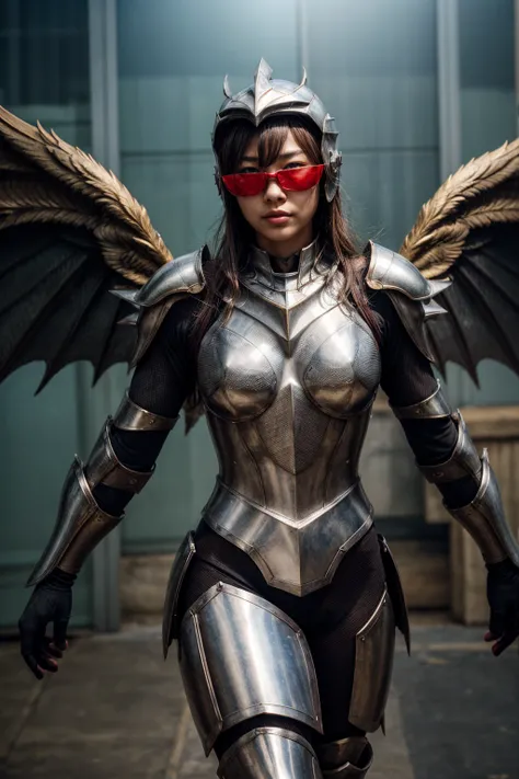 armored people with wings on the ground,  Winged Armor , Japanese Man in Plastic Armor, Beautiful armor,  wearing a helmet with wings,   Angel Knight Girl  , Mirror cap and dove wings, Holy Armor,  wearing beautiful combat armor , Epic Dragon Wings, Metal ...