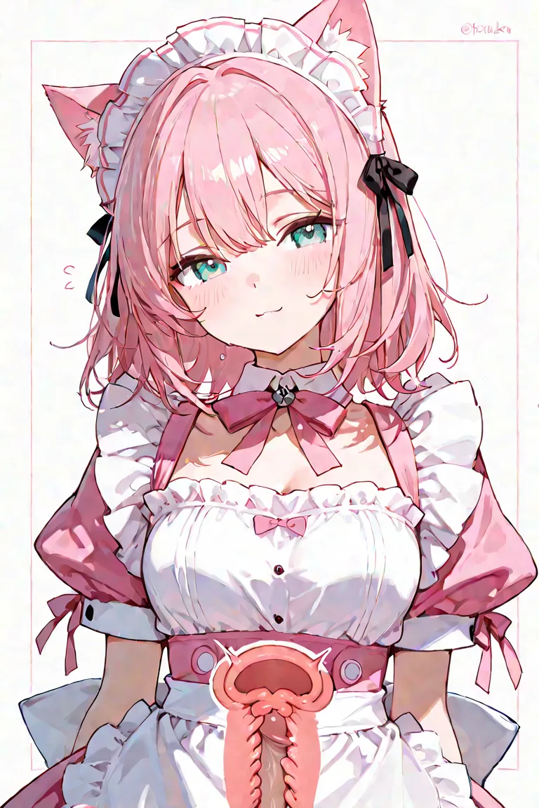 pink maid with cat ears　Uterus