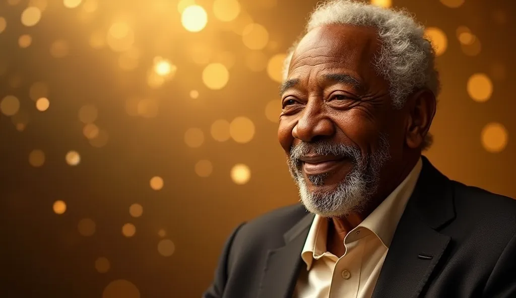 
GENRATE THUMNAIL WITH "HOW TO THINK AND TALK LIKE A WINNER" WRITTEN ON IT WITH THE PICTURE OF MORGAN FREEMAN with beautiful golden background