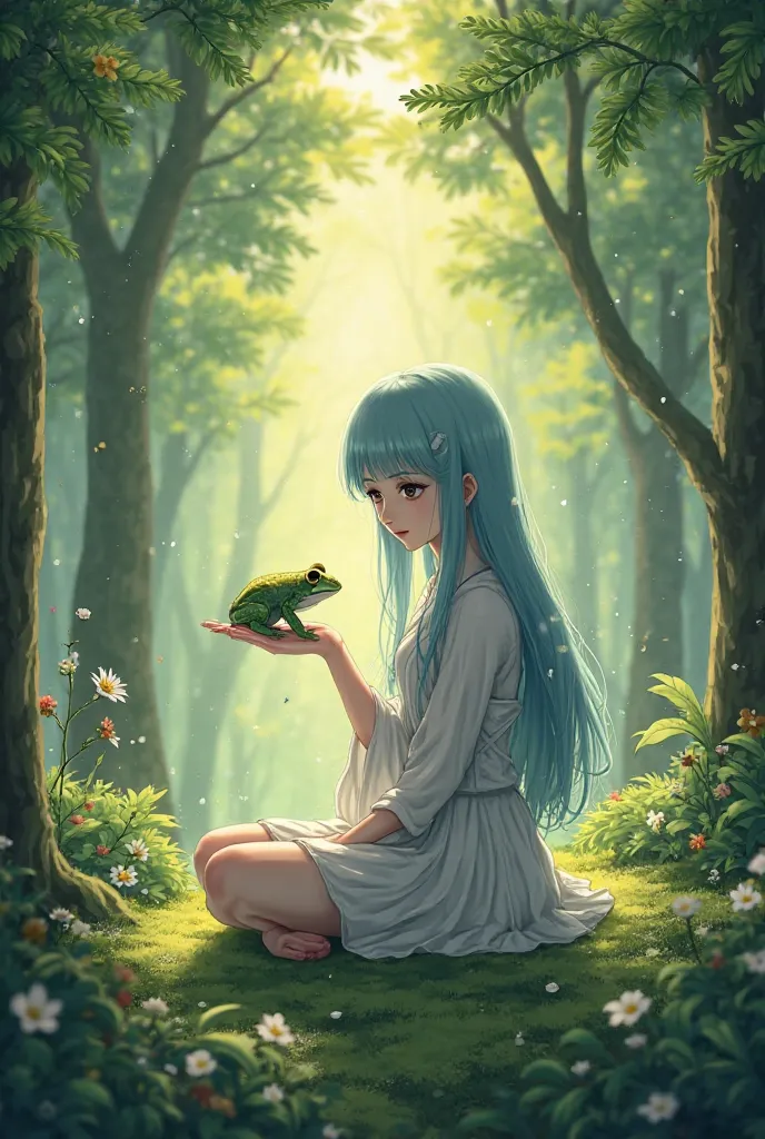 Hinata Hyuga with the tree frog mastering 