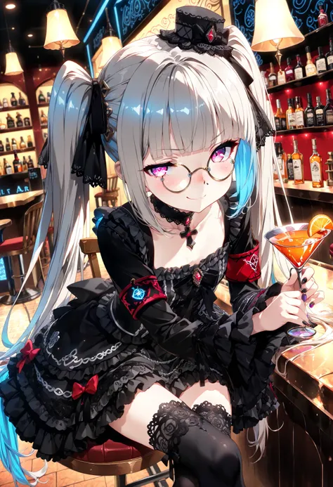 ((Exquisite Quality, masterpiece, best quality, ultra-detailed, vibrant colors, in 8K resolution, detailed illustration, rich contrast, best lighting, sharp focus, EyesHD:1.3)). (Anime-style gothic lolita character with silky light lavender hair styled, (i...