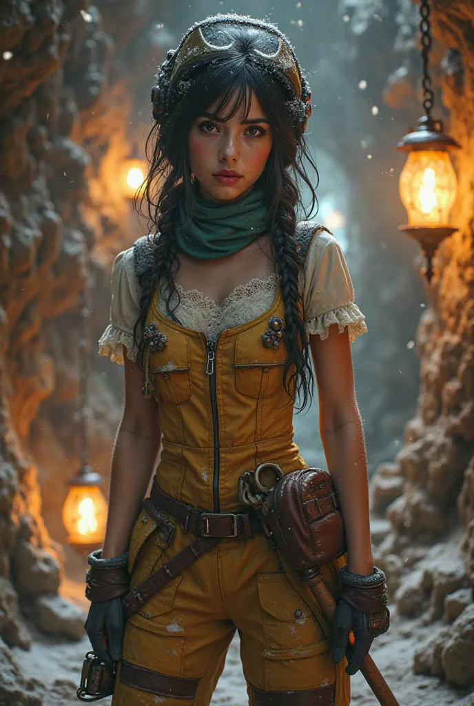 A female mining engineer in the form of Snow White 