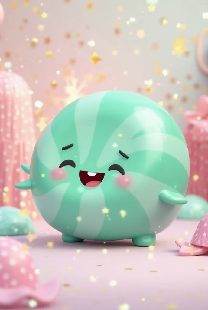 Draw an animated mint candy 