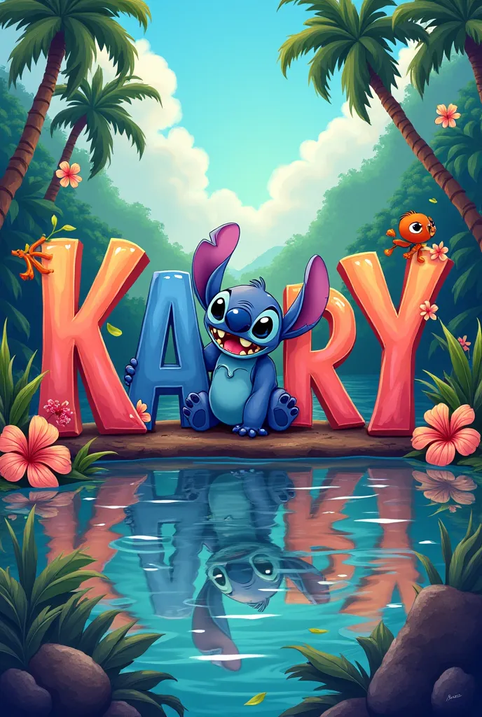 Generate some letters for me with the word KAORY referring to Lilo and Stitch