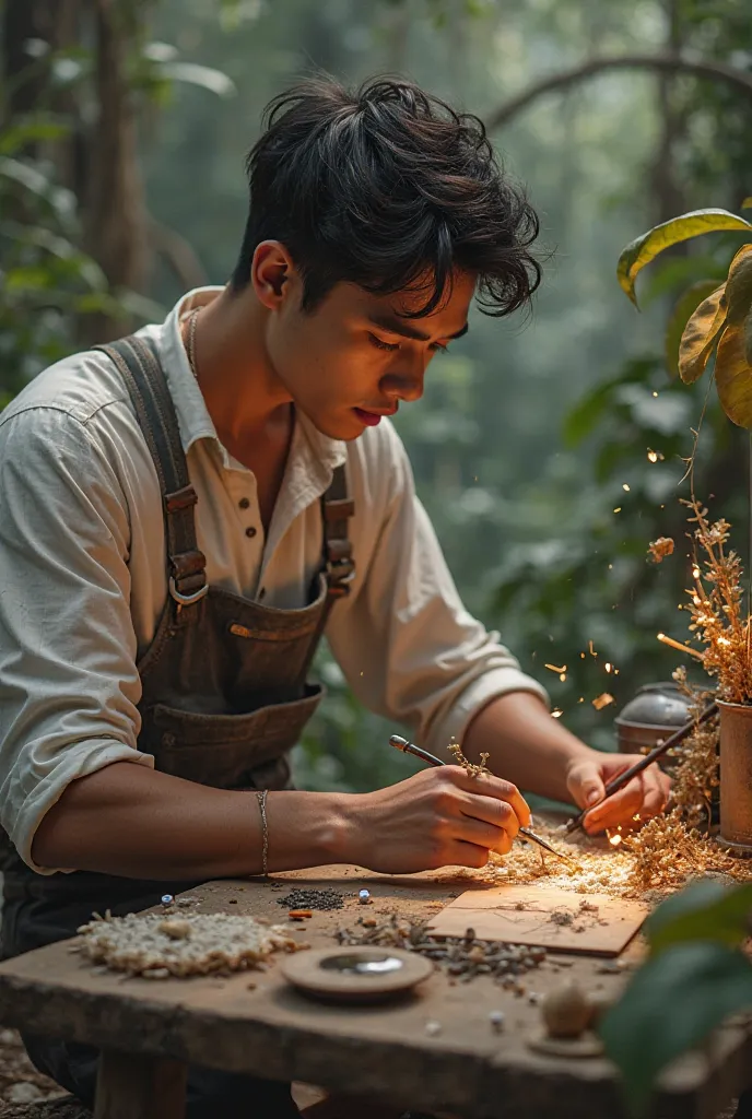 A young man calibrating in Pasola Artística 