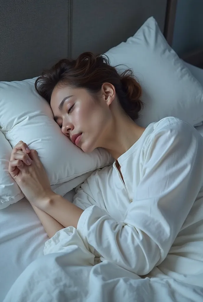 With built-in sensors, a pillow.
— If it detects snoring or incorrect position, inflates slightly, bringing the head into a suitable position thanks to air ducts in {x} that tracks breathing and body position.